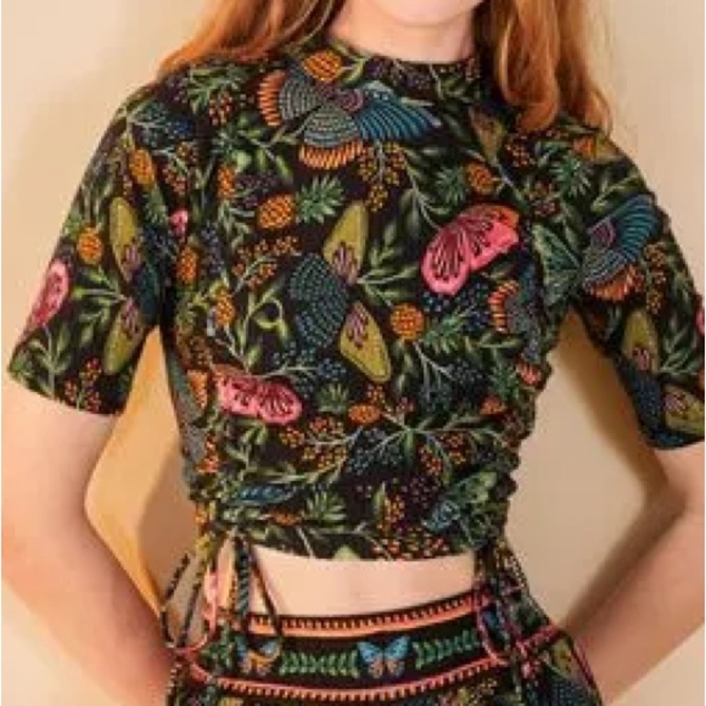 FARM Rio Made In Brazil Multicolor Floral Crop Top